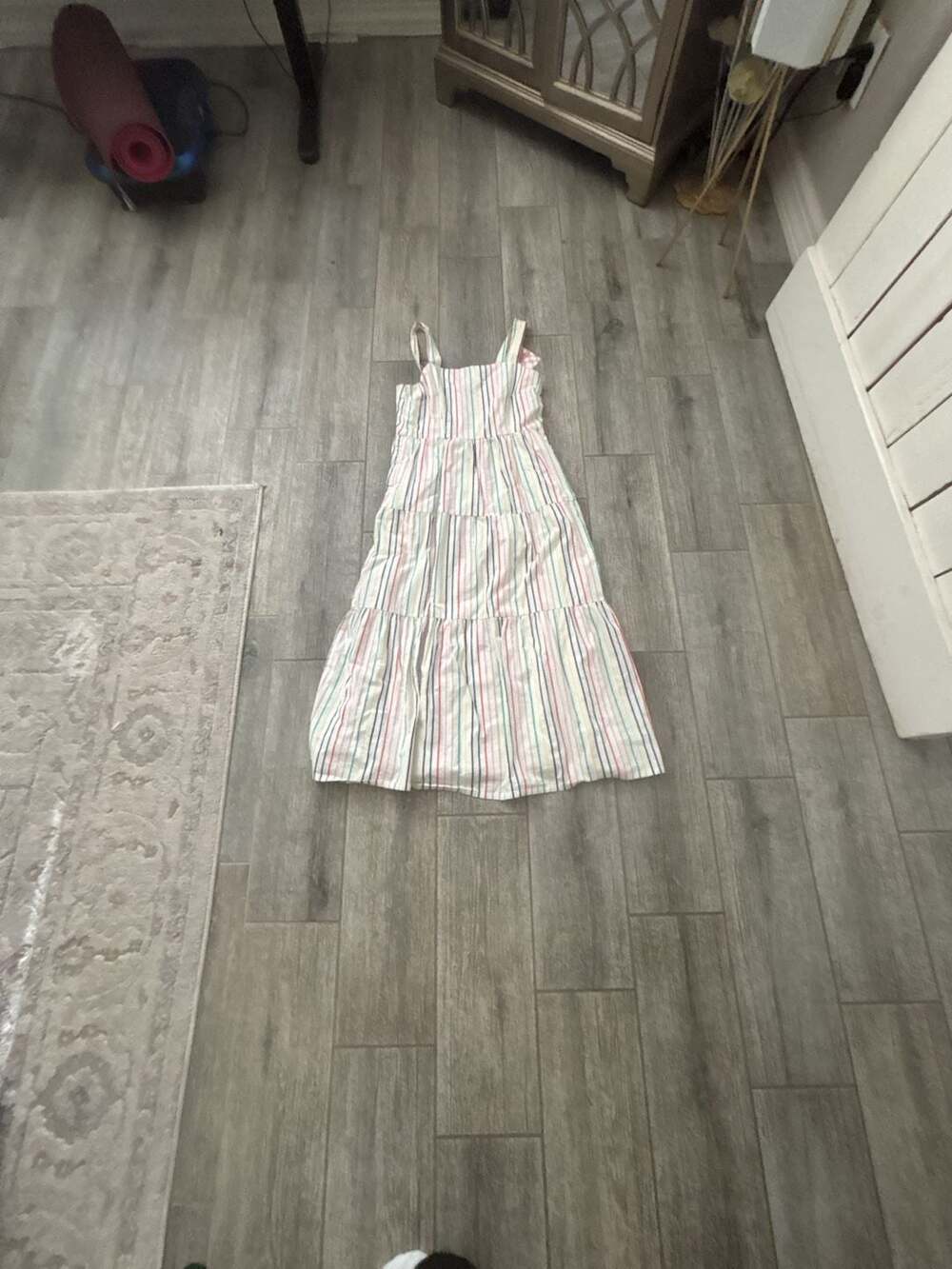 J. Crew Striped Tiered Maxi Dress